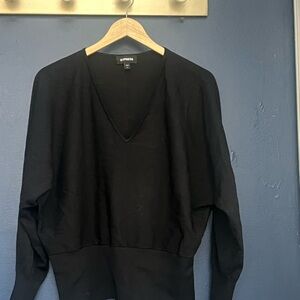 Express Elegant Black Knit Top